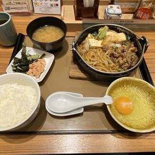 すき焼き鍋定食(やよい軒　西宮店)