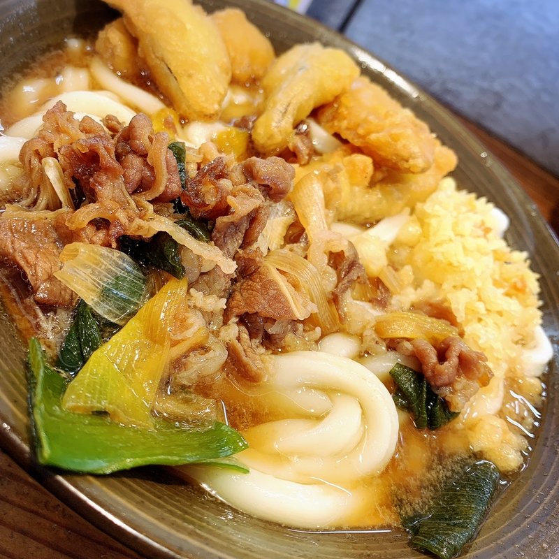 肉ごぼう(牧のうどん 久山店)