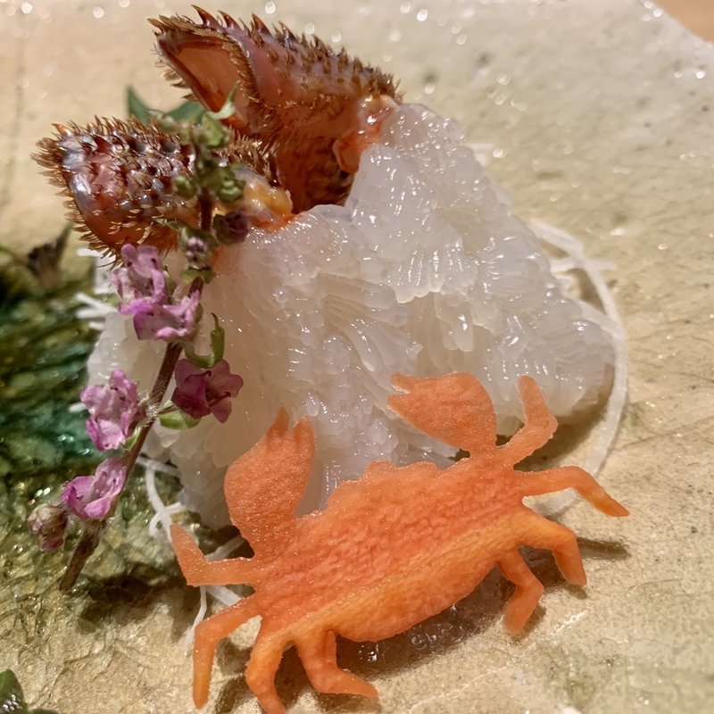 毛蟹の刺身(六丁目蟹みつ)