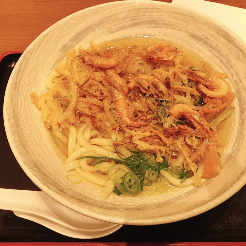 地えびかき揚げうどん(さぬき麺業 東京駅店)