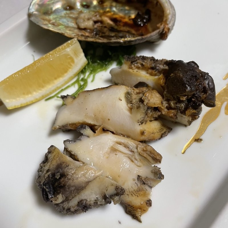 アワビのステーキ(海が庭　みなとや)