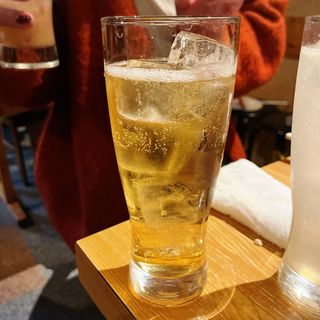 杏露酒ソーダ割り(お好み焼きロック )