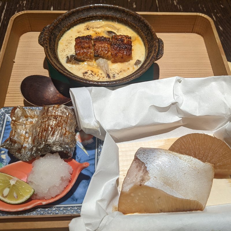 ブリの奉書焼き、ウナギの伝法焼き、太刀魚塩焼き(さ行)