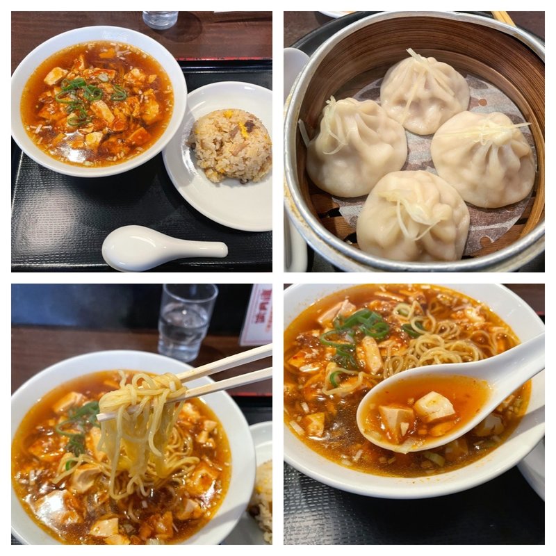 半炒飯と麻婆麺(満月廬)