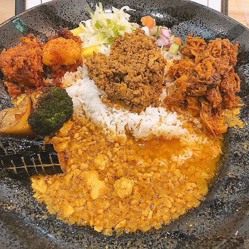 クワトロ煮干し鶏(JapaneseSpiceCurry WACCA（ワッカ）)