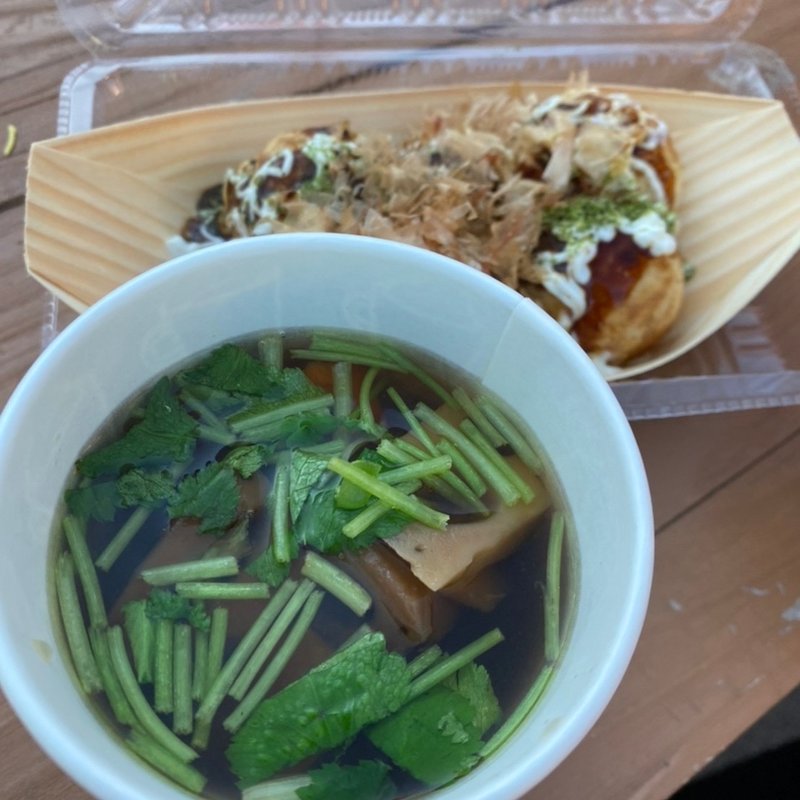 たこ焼きとお雑煮(談合坂SA)