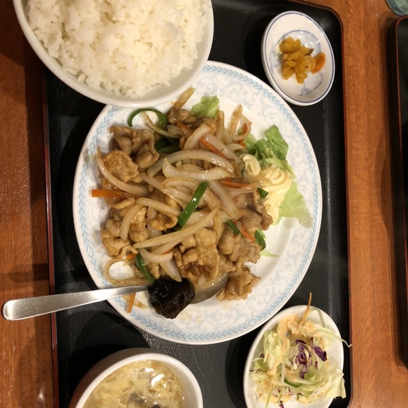 豚しょうが焼き定食(廣聚隆)