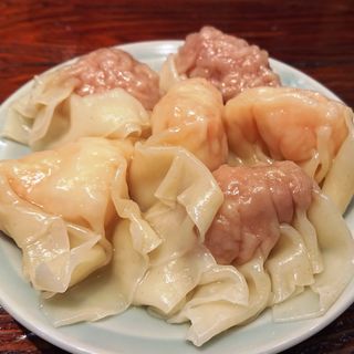 皿ワンタン（肉3個・エビ3個）(中華蕎麦 にし乃)
