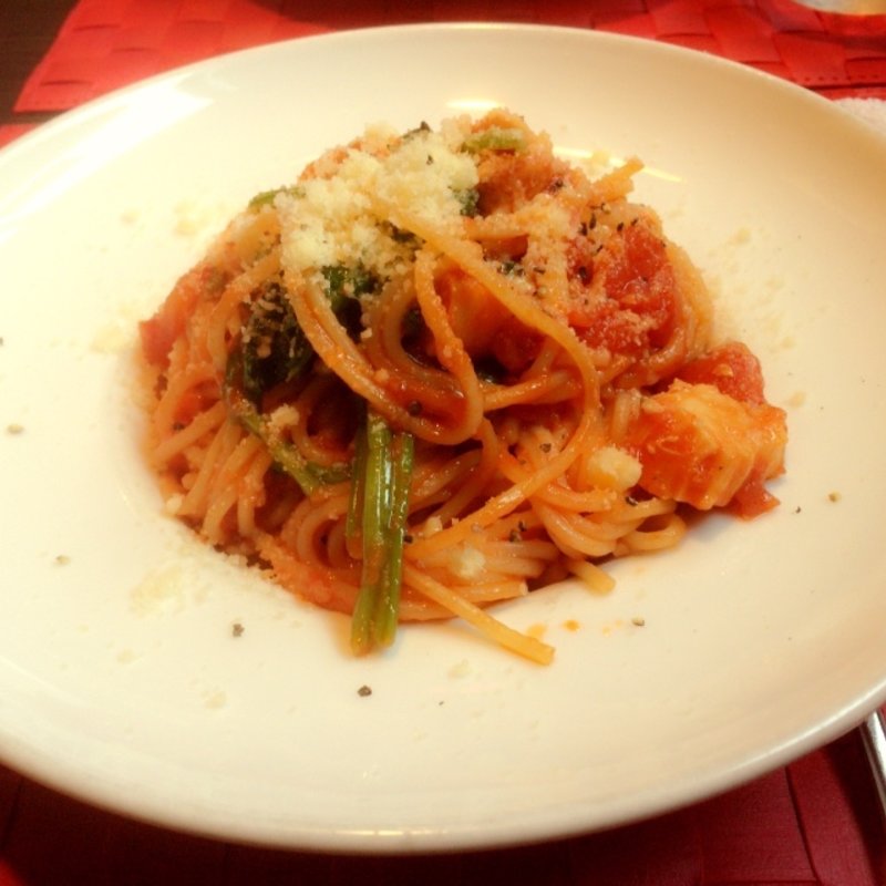 日替わりのパスタトマトカルボナーラのランチセット(TOMATO×TOMATO DE LUCE)