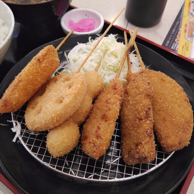 串カツ定食(串カツ田中 tekuteながまち店)