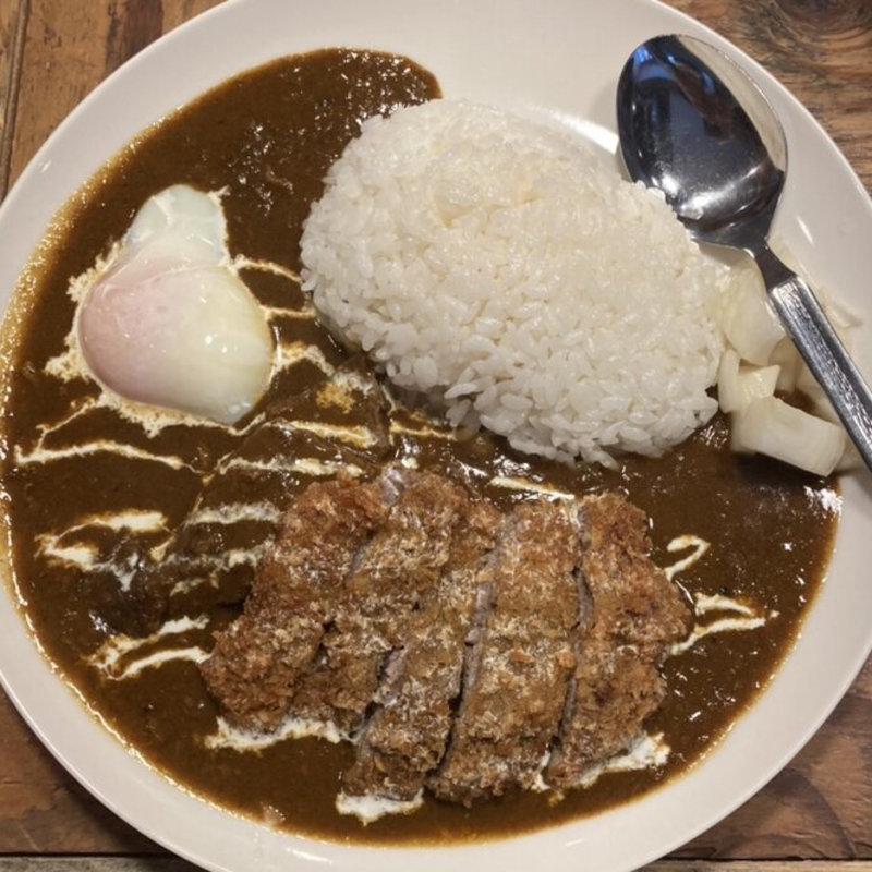 温玉クリームカレー+牛カツ(さぼてん食堂 )