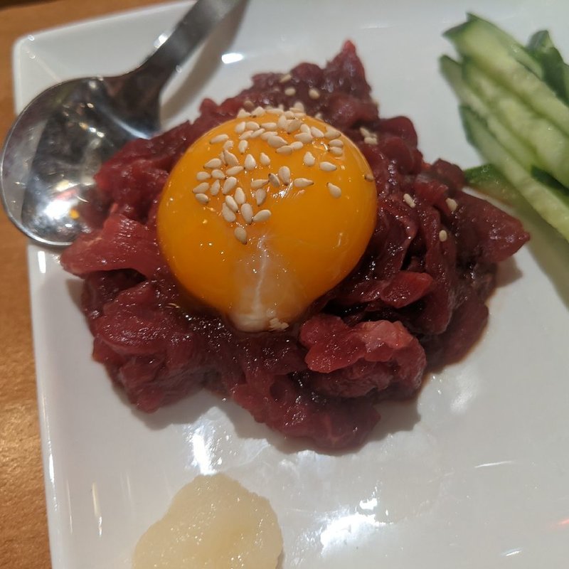 さくらユッケ(焼肉ホルモン たけ田 池袋店)