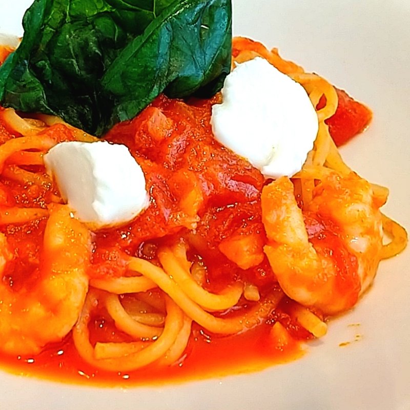 海老とモッツァレラのトマトスパゲティ(ジョナサン 足立入谷店)