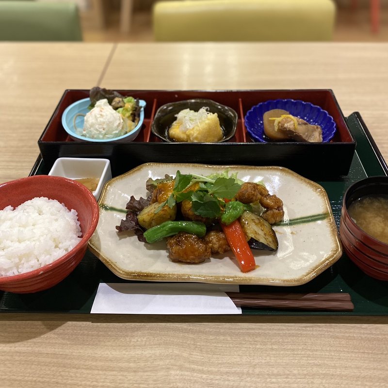 あんこう竜田揚げ黒酢餡(お風呂の王様　大井町店)