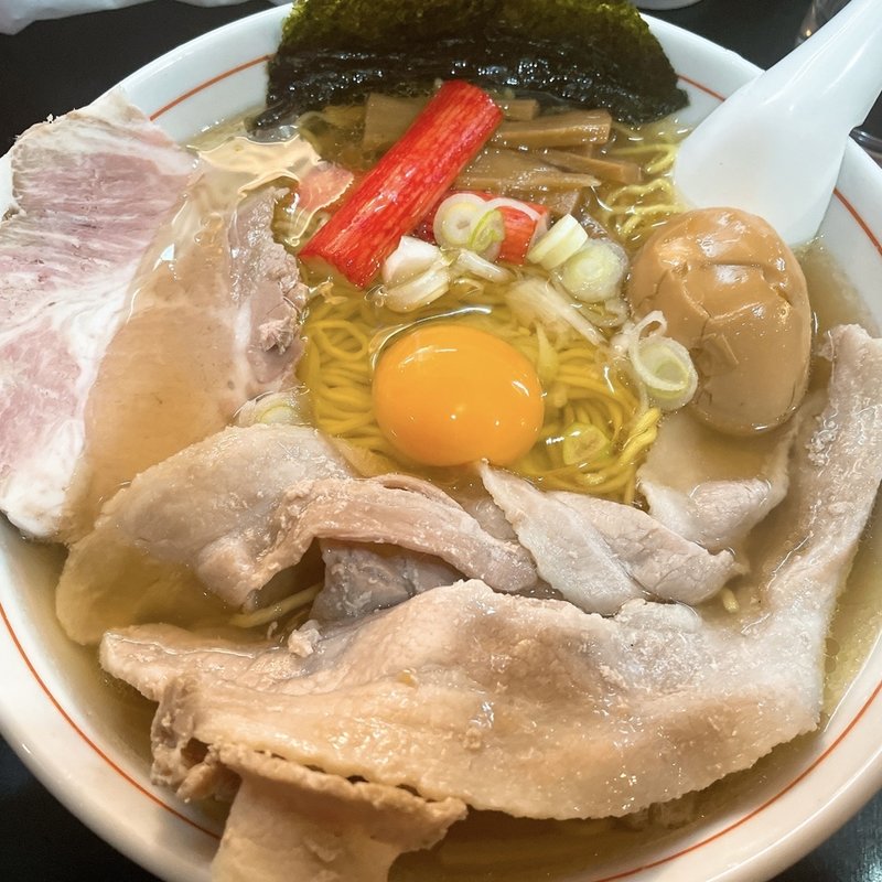 上品スペシャル大盛り、つけ玉(一条流がんこ総本家分家荒木町)