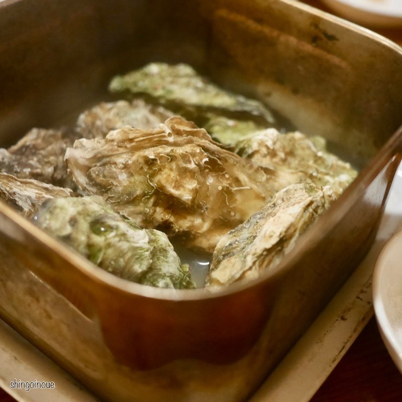 牡蠣のカン缶焼き(雷や)