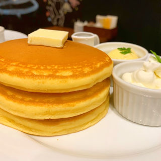 銅板でお焼する特製 パンケーキ(CHILLULU COFFEE)