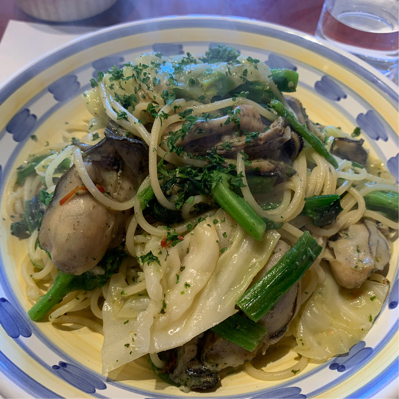 三陸産カキのベノジェーゼソーススパゲッティ(タベルナ・パパ )