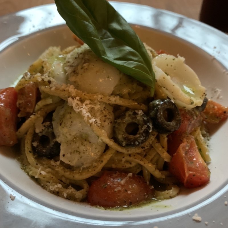 水蛸とオリーブの濃厚なジェノベーゼ　キタッラ(生駒グルメスタンド)