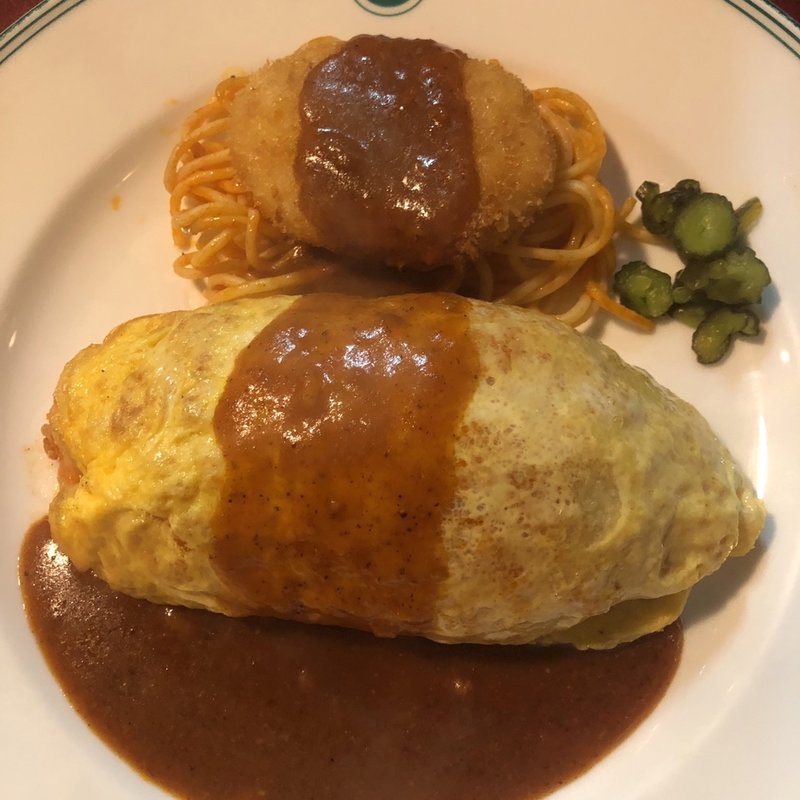 オムライス&クリームコロッケ(グリル一平)