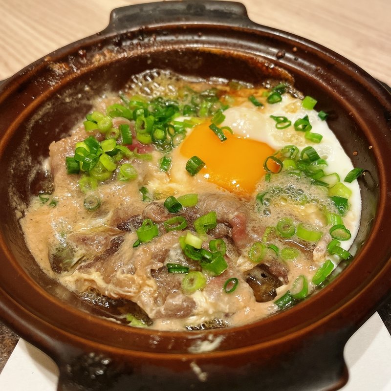 長崎県産黒毛和牛のすき焼き風(ふぐぶた酒場)