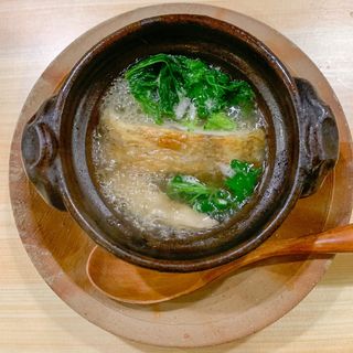九絵と肝と野菜のスープ(鮨まつ本)