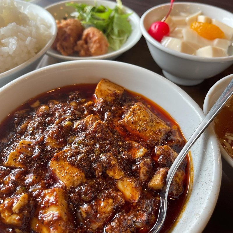 陳麻婆豆腐セット(四川・海鮮中華　大幸)