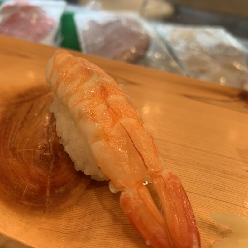 蒸し海老握り(海鮮すし処 下駄や （カイセンスシドコロゲタヤ）)