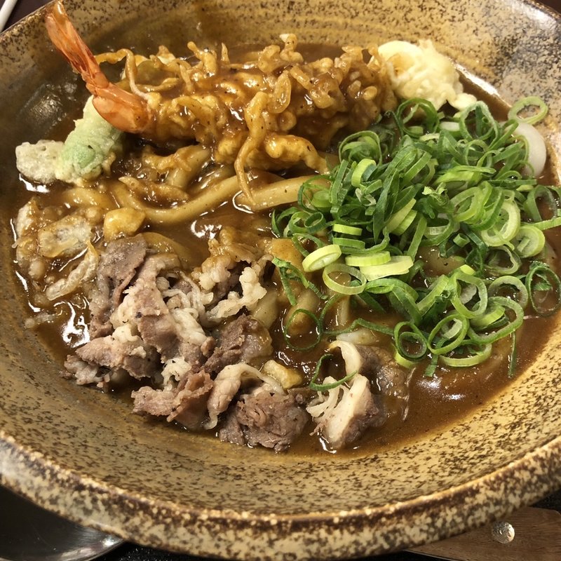 天ぷらカレーうどん(得正 森ノ宮店)