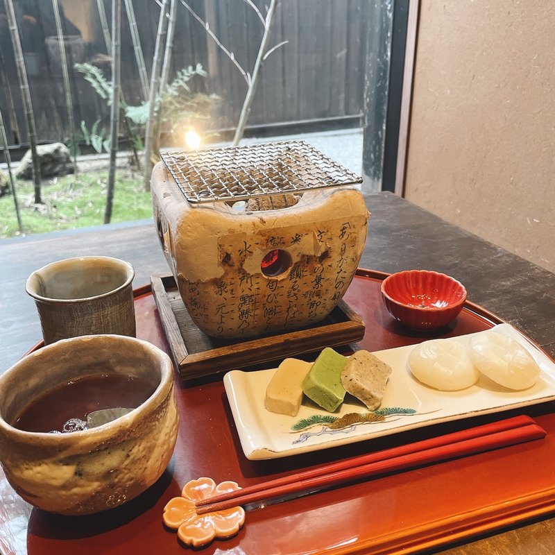 冬季限定ぜんざいセット(イクスカフェ 祇園店)