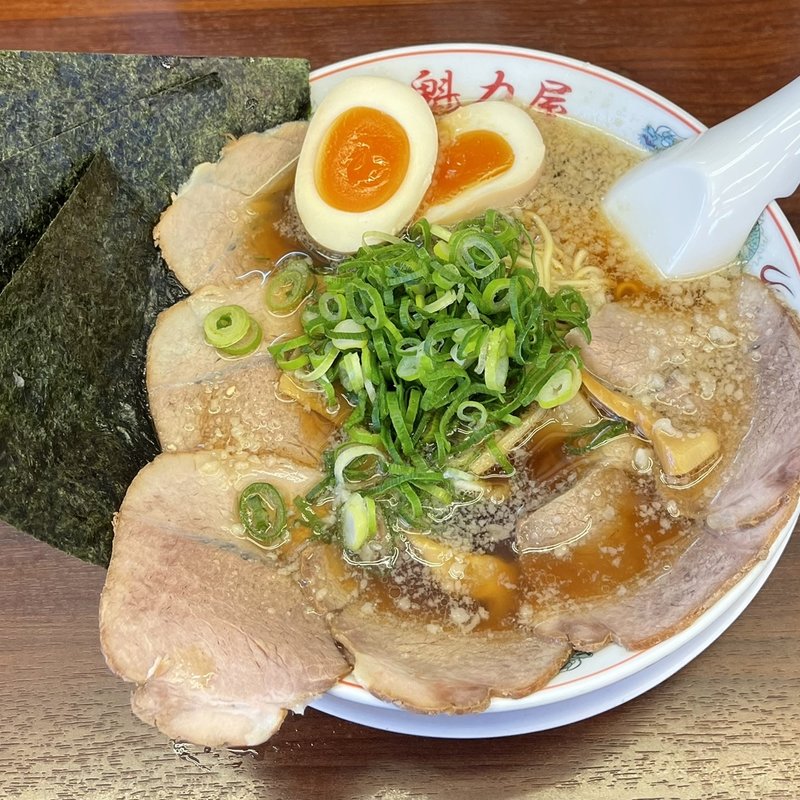 特製醤油全部のせラーメン(京都北白川ラーメン魁力屋 堺海山町店)