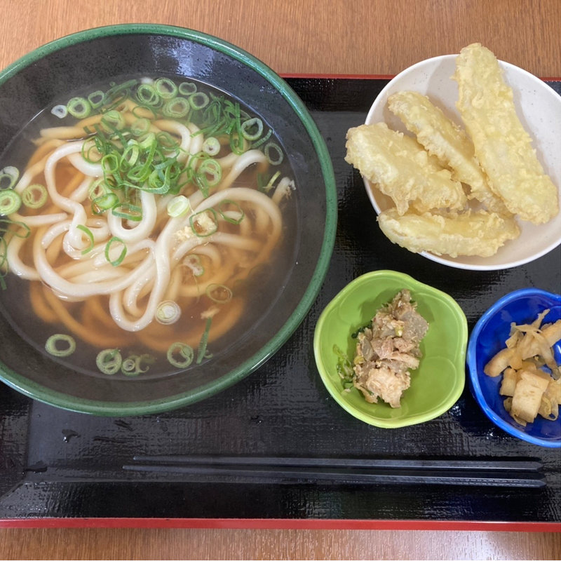 うどん並+ごぼう天(うどんのごんた西港店／24時間無人販売所)
