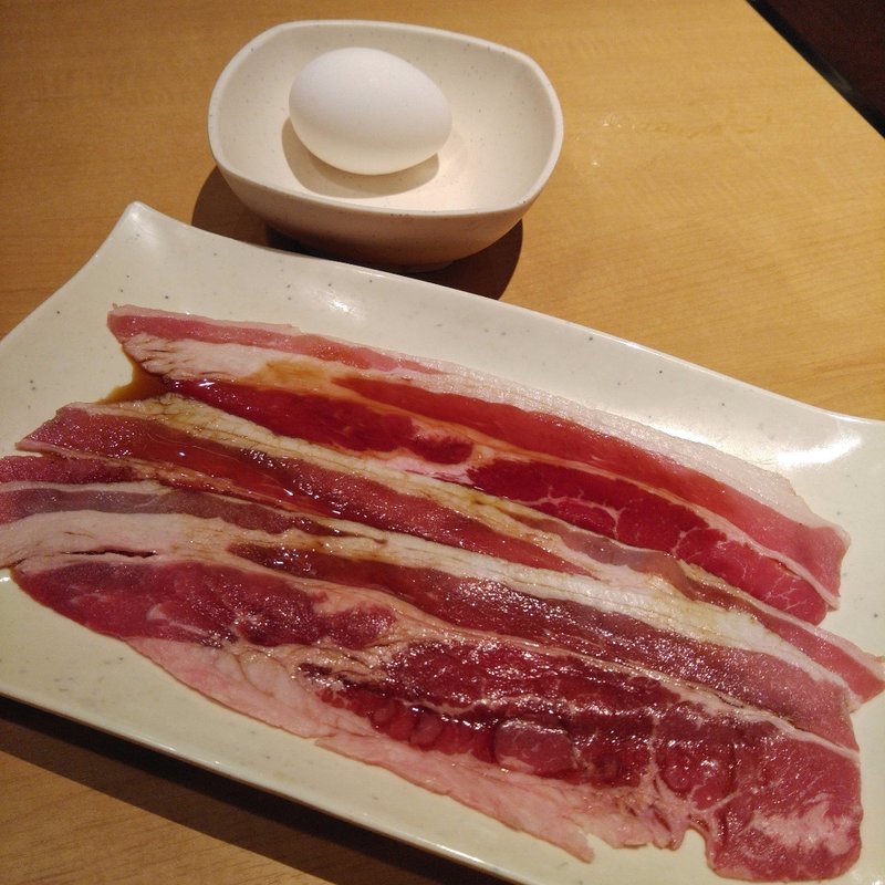 炙りすき焼カルビ(焼肉きんぐ 水沢店)