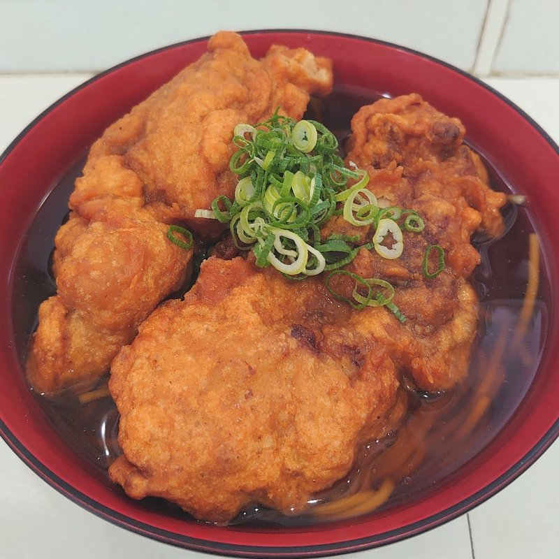 唐揚(2ヶ)そば＋大盛り(弥生軒 （やよいけん）)