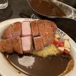 黒毛和牛の辛口ビーフカレー トンカツトッピング3辛(渡邊カリー 梅田本店)