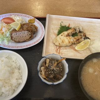 カラスガレイの西京焼き小鉢付き(小池寿司食堂)