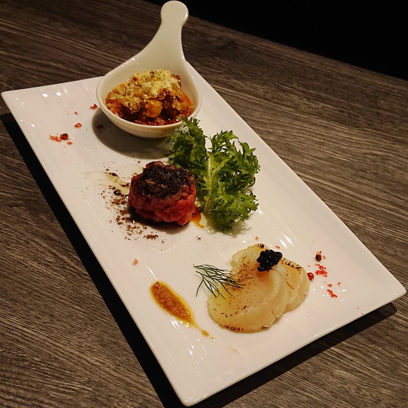 前菜の盛り合わせ(鉄板焼katakago)