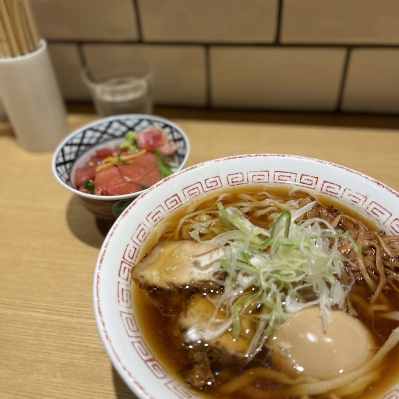 味玉醤油＋天然大トロ漬け丼(きたかた食堂 )