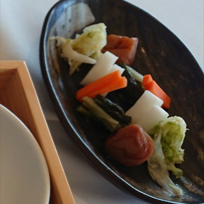 【朝食】自家製の香の物(三輪 湯河原)