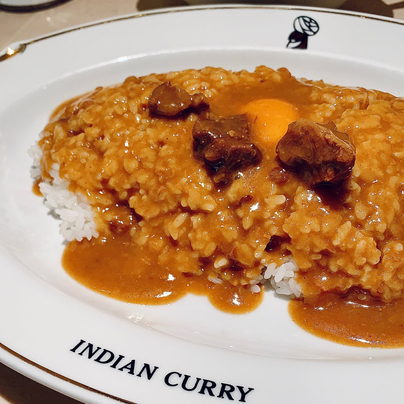 インデアンカレー　ライス大盛り　タマゴ入り(インデアンカレー 阪急三番街店 （INDIAN CURRY）)