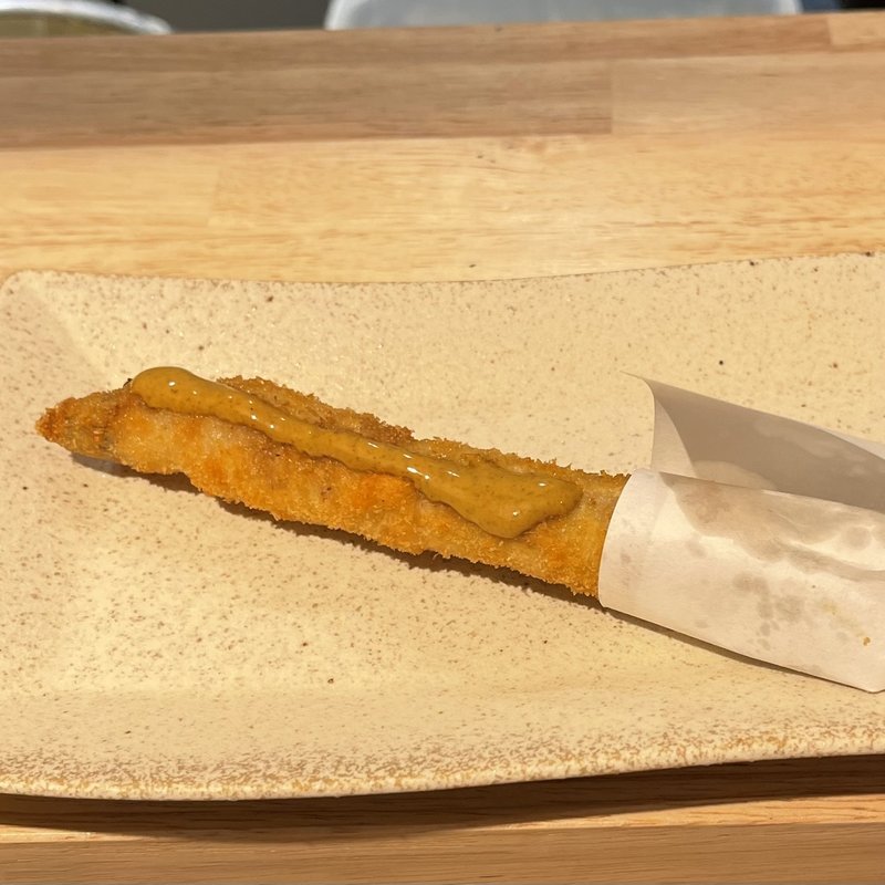 肉巻きアスパラカレー(串カツ研究所さくさく亭 福島店)