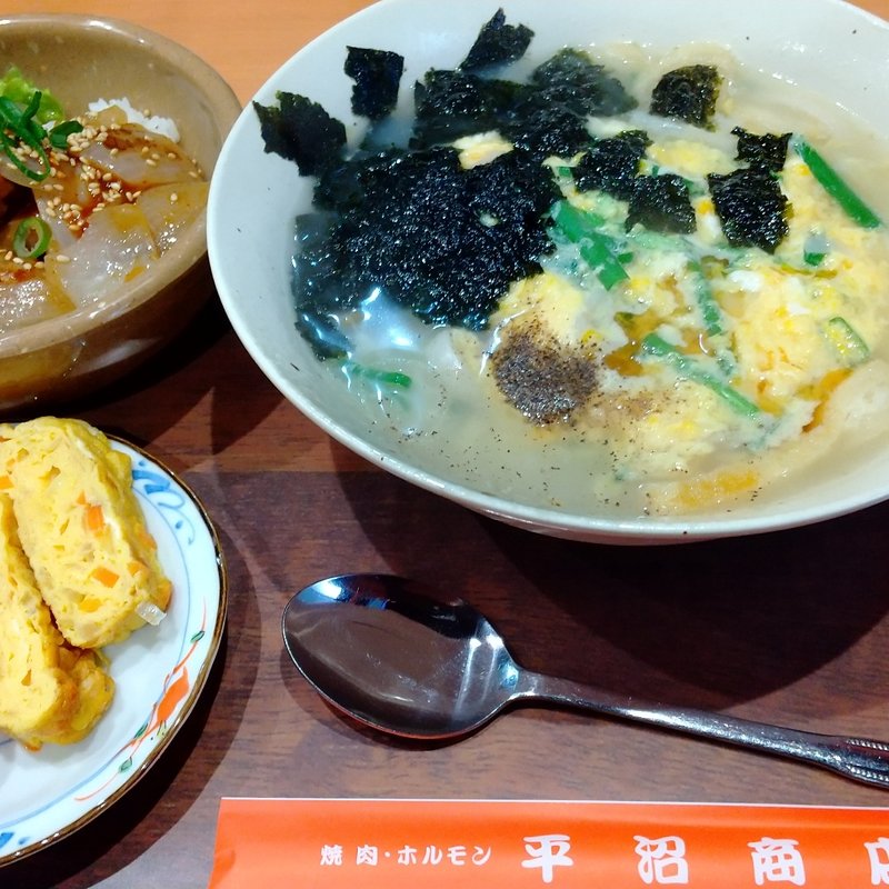カルグクスとミニホルモン丼のセット(シッタン!!)