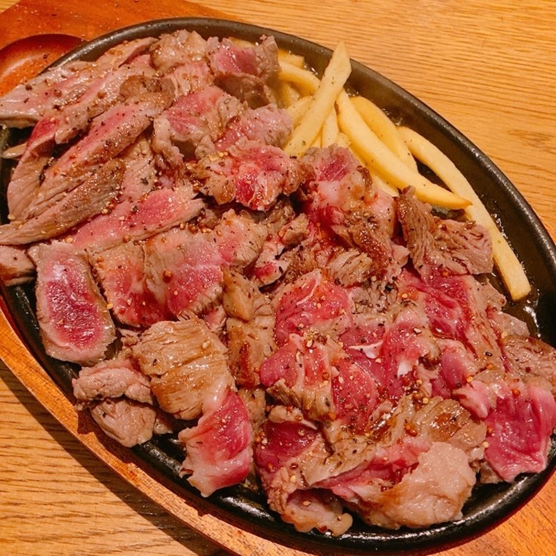 レアステーキランチセット（メガサイズ）(肉バル EG)