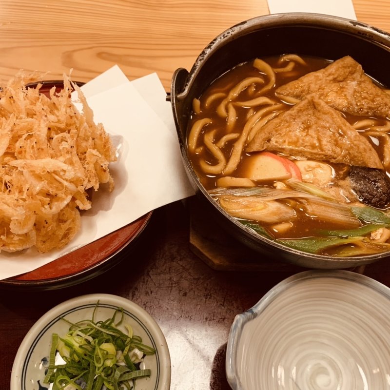 桜海老かき揚げ付き味噌煮込みうどん(丸一)