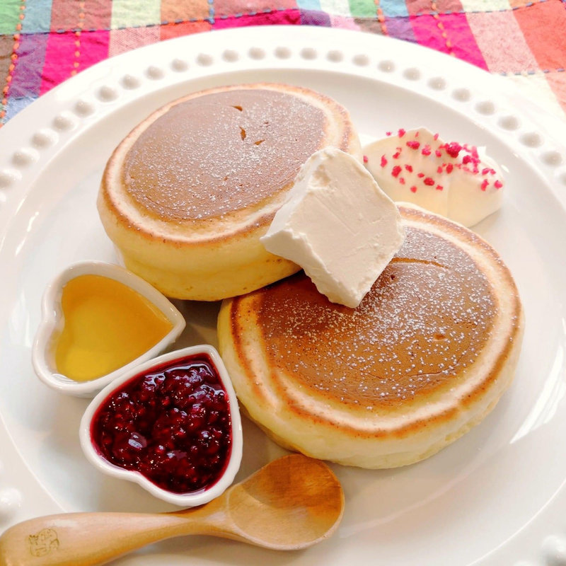 木苺とクリームチーズのパンケーキ(カフェ・オーレ!水天宮 )