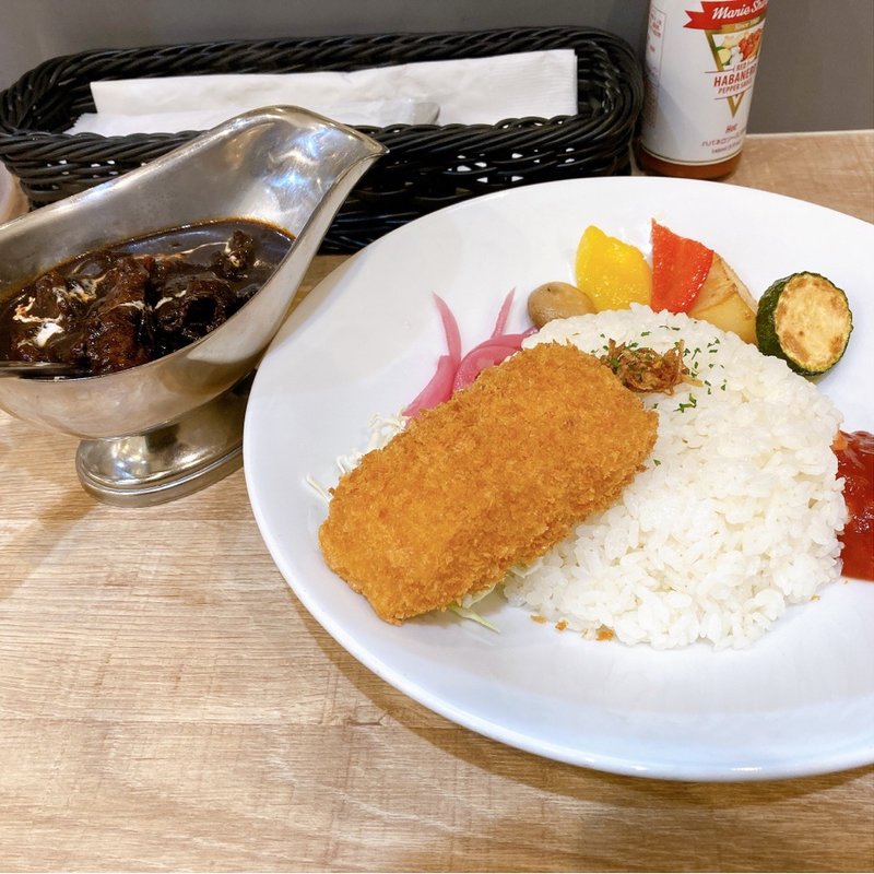 ハヤシライス、エビフライ1尾(東京ハヤシライス)