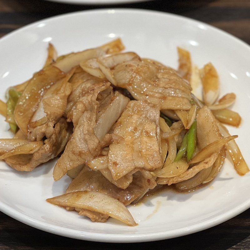 豚肉と玉ねぎ炒め(珉珉 曽根崎店 （みんみん）)