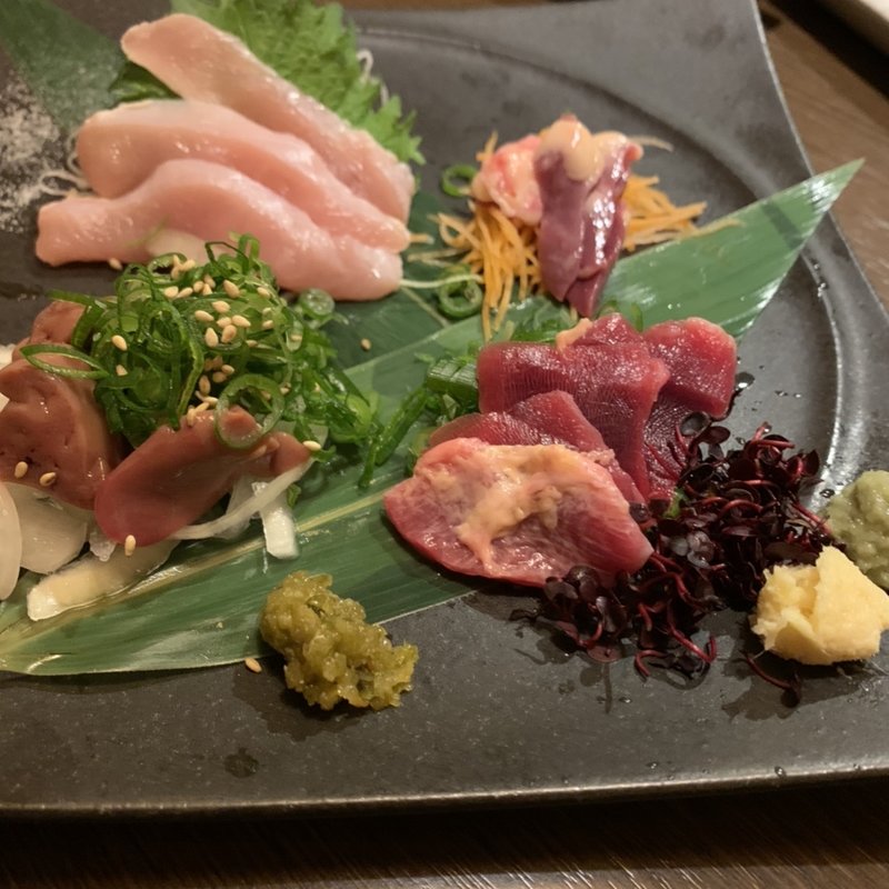 肝刺し盛りあわせ(テバス 東生駒店)