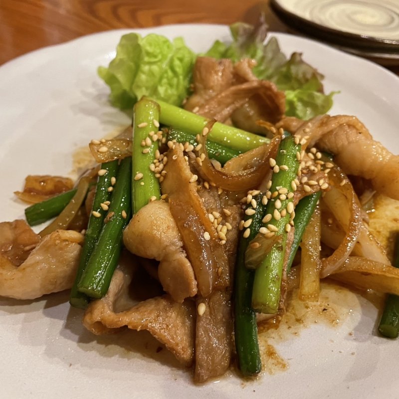 豚バラとにんにく芽炒め(加賀屋 船橋店 )