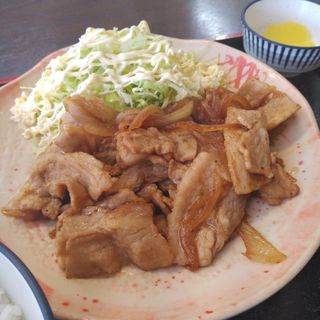 生姜焼き定食(にんたまラーメン 金ヶ崎店)